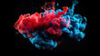 © 애영 고 - Blue,red ink smudging Generative AI