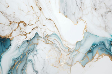 Wall Mural - White and blue marble textured background. Abstract design texture. AI