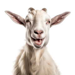 Wall Mural - goat with smile face on a transparant background, PNG, Generative Ai