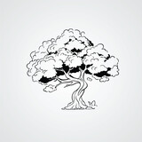 Fototapeta Młodzieżowe - Tree Outline Tree Silhouette Tree Logo Design