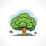 Fototapeta Młodzieżowe - Tree Vector Illustration Cartoon Tree Vector