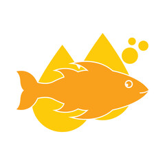 Wall Mural - Fish oil icon logo,illustration design template vector.