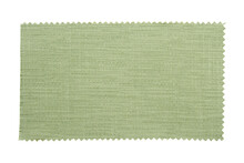 Green Fabric Sample Isolated With Clipping Path