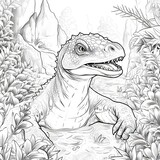 Fototapeta  - Children's coloring book small dinosaurs of the ancient world beautiful creatures