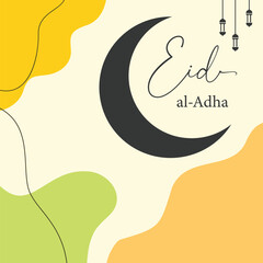 Canvas Print - Set Social media post template of Eid al adha event.