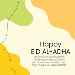 Canvas Print - Set Social media post template of Eid al adha event.