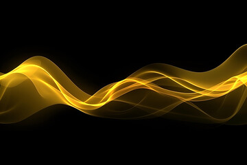 Wall Mural - Abstract creative template. Gold yellow, wavy lines flowing dynamic swirl abstract background vibrant colours wallpaper banner. 3D rendering	