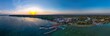 Lake Geneva Wisconsin Sunset Aerial