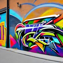 1410 Urban Graffiti Art: A vibrant and urban background featuring graffiti art with vibrant colors, street tags, and an energetic and artistic urban ambiance4, Generative AI