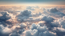 A Breathtaking Aerial View Of Clouds Stretching To The Horizon, Resembling An Endless Sea Generative AI