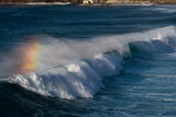 Fototapeta Maki - Rainbow over a wave, Sydney Australia