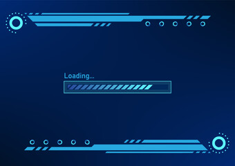 Wall Mural - Technology background Technology loading screen showing data processing power. Suitable for illustration, poster, game screen, login to use technology-related jobs