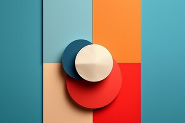 Poster - A minimalistic collage artwork combining found images or fragments of paper with minimal colors and a restrained composition,  Generative AI technology.