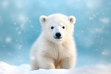 Polar Bear Cub Studio Shot