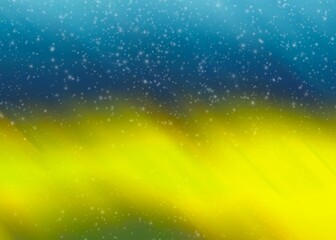 Blue and yellow abstract background with bubbles