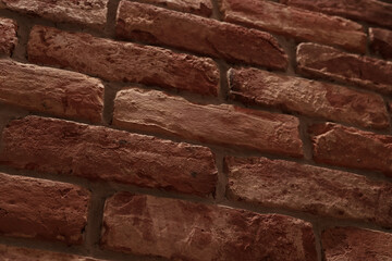 Wall Mural - Detail shot of brick wall made from old bricks as a interior design