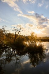 Sticker - Reflections at the river of Isar in Bavaria