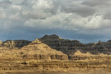 Sticker - Beautiful view of Earth forest landform in Zanda County, Tibet, China.