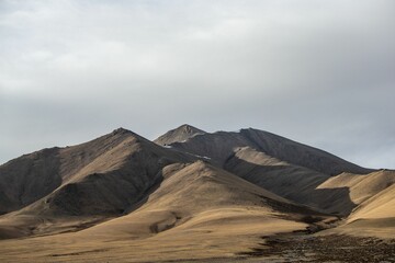 Sticker - Beautiful landscape of Danxia Landform in Zada County on a sunny day