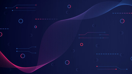 Technology abstract background, dark futuristic background for website banner, website landing page and science project
