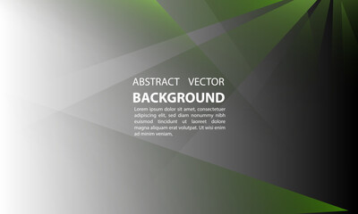 Poster - Abstract gray background with editable text and green light design