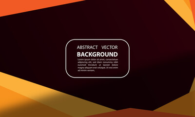 Wall Mural - abstract dark background with orange designs and editable text