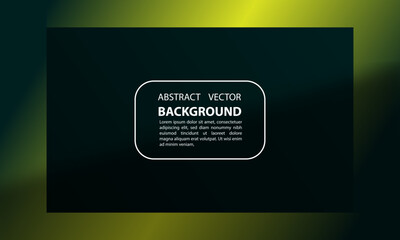 Wall Mural - abstract dark background with neon green light frame and editable text