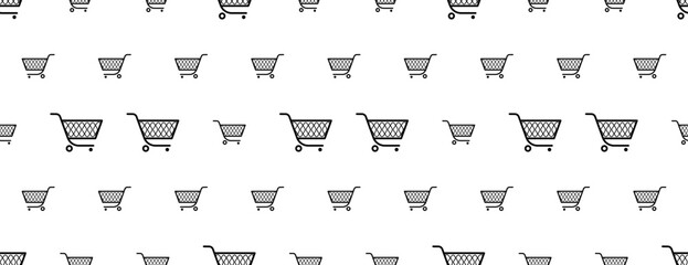 Sticker - Shopping Cart Seamless Pattern M_2112003