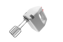 White Hand Mixer With Red Buttons 3d Render