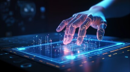 Poster - Artificial intelligence with machine deep learning and data mining and other modern user interface. Futuristic innovative technologies. Generative AI
