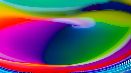 Wall Mural - a colorful abstract design with bold patterns and smoke, generative ai