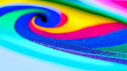 Wall Mural - a colorful abstract design with bold patterns and shapes, generative ai