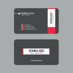 Wall Mural - Business card template design with texture and pattern, visiting card, name card, Print ready double sided clean fresh and modern corporate business card layout with mockup

