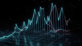Fototapeta  - Wykres finansowy - rynek giełdowy - wizualizacja danych - Financial chart - stock market - data visualization - AI Generated