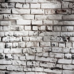 Wall Mural - White brick wall. Seamless background. AI generative image.