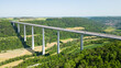 Autobahn A6  und Kochertalbrücke in Hohenlohe, Deutschland