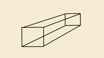 Wall Mural - Connected squares simple animation with rotations. 