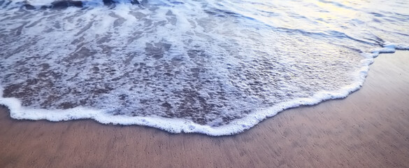 Wall Mural - sea foam on the sand abstract background abstract water ocean