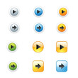 © dawooddesigner - Vector set of web buttons illustration. mix shapes buttons