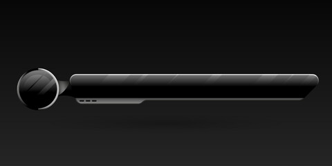 Wall Mural - abstract black lower thrid video headline title banner for screen broadcast