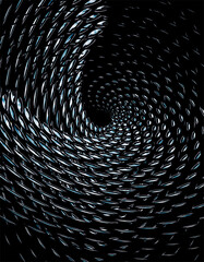 Futuristic vortex whirlpool from outer space representing science technology