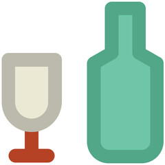 Sticker - Icon of a drink bold line design 