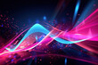 © charnsitr - Abstract Futuristic Pink Blue Wave Line Background Created with Generative AI Technology