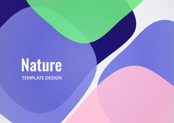 Geometric composition with a transparent overlay of colored rounded, square shapes. Vector.