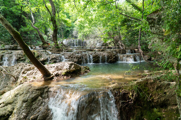Wall Mural - Waterfall in the forest. Kursunlu Waterfall Antalya, Türkiye 
