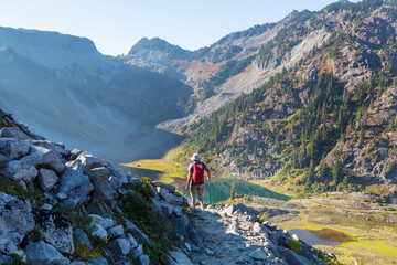 Hike in mountains