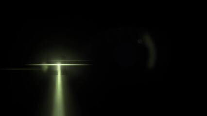 Wall Mural - Happy Halloween Spot Light Reveal 4K Loop features a volume spot light rising from the back in a black atmosphere to reveal Happy Halloween text and then text evaporates in a loop.