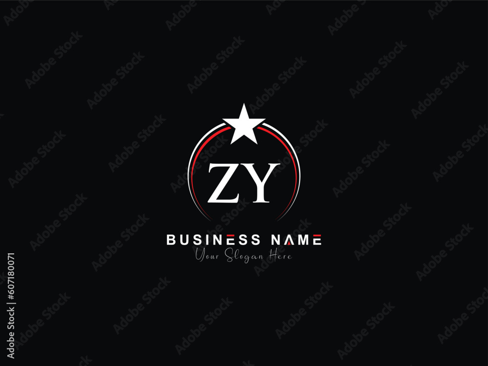 Minimalist Unique ZY Logo Letter, Typography Letter Zy yz Alphabet Logo ...