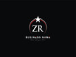 Minimalist Unique ZR Logo Letter, Typography Letter Zr rz Alphabet Logo Icon Design