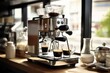 make modern grind coffee maker and stuff food photography